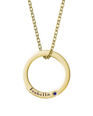 Single Ring Name Necklace Silver S925