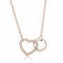 heart and ring name necklace sterling silver rose gold plated