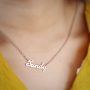sandy style name necklace silver
