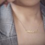 olivia name necklace gold plated silver