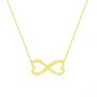 Heart Infinity Name Necklace 18k Gold Plated Silver