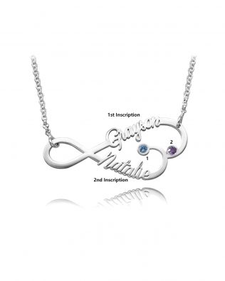 personalized infinity heart name neckalce