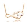 personalized infinity heart name neckalce rose gold