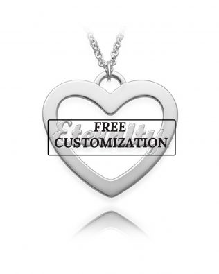 Single Heart Necklace Silver S925