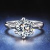 1 carat Moissanite promise wedding ring