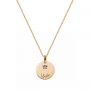 Disc Arabic Name Necklace Silver Rose Gold Plated