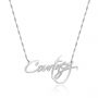 Courtney Style Name Necklace Silver