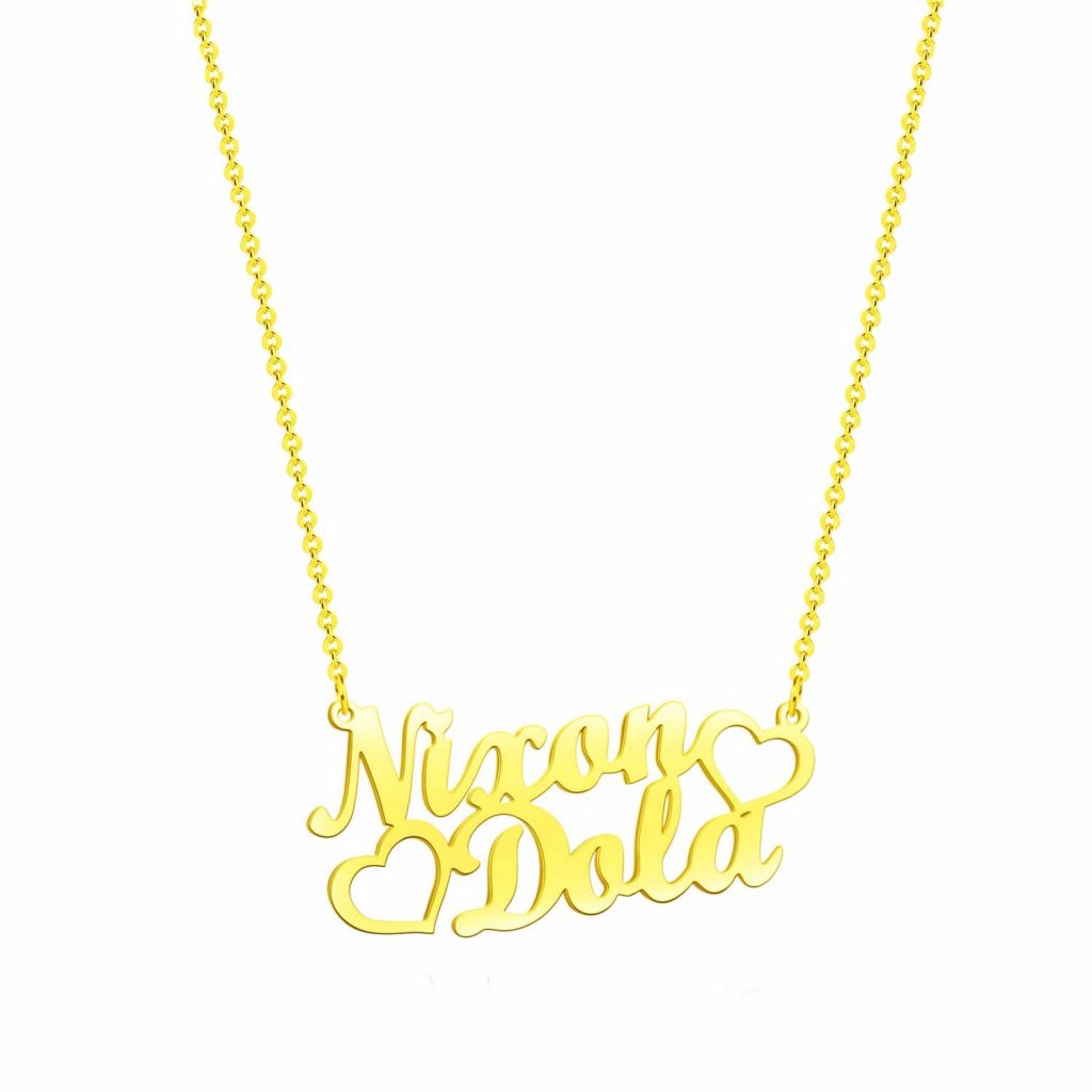 double name necklace sterling silver S925