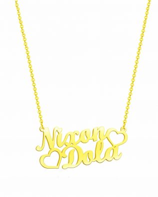 double name necklace sterling silver S925