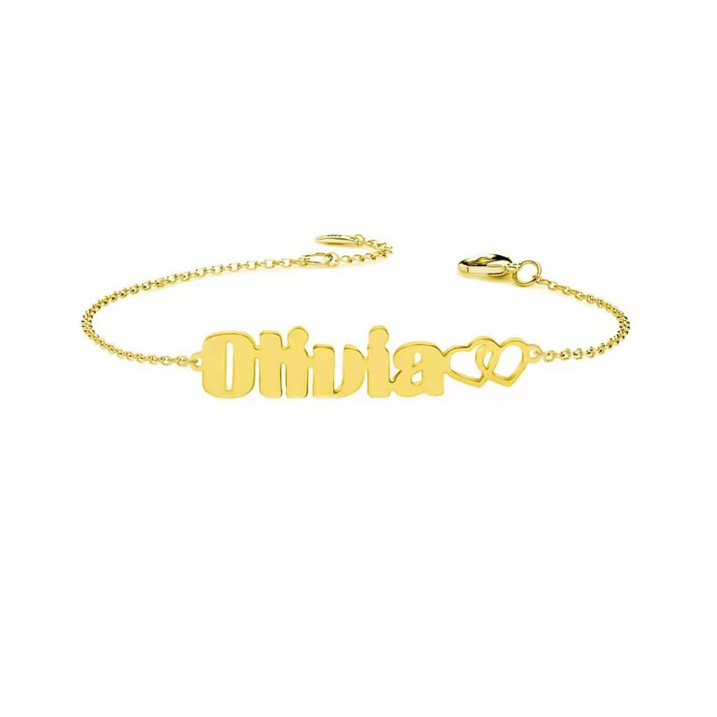 Olivia Name Bracelet 18k Gold Plated 1