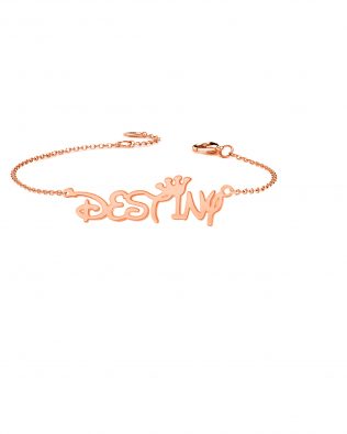 destiny style name bracelet rose gold plated