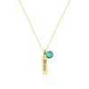 Vertical bar with birthstone gold