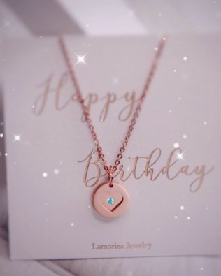 Personalized Endless Love Birthstone Necklace Silver