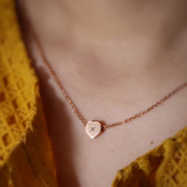 personalized initial heart tag model
