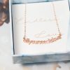 personalized name necklace rose gold plated sterling silver