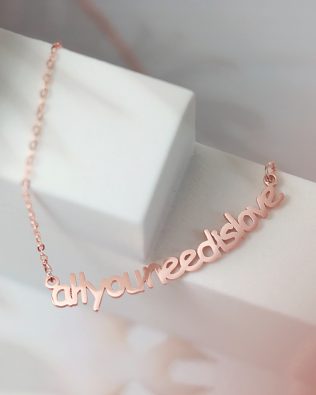 smile curve name necklace sterling silver