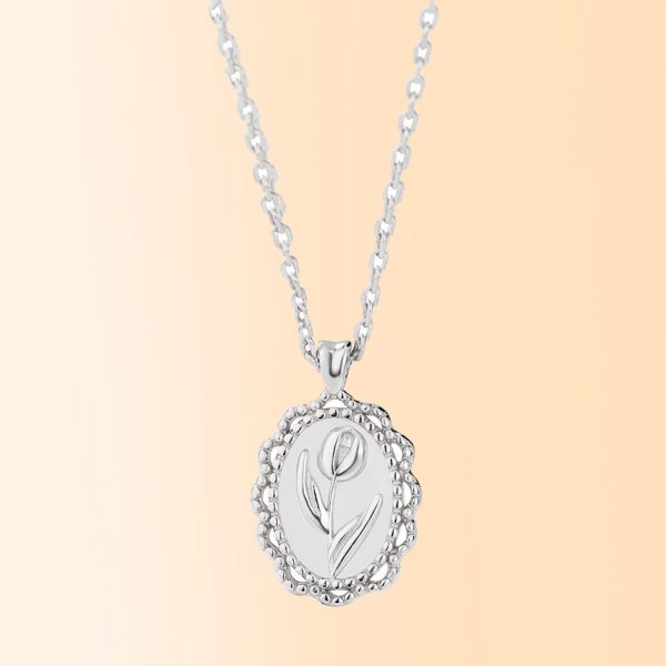 personalized coin necklace with engraving sterling silver