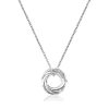 Personalized Six Russian Ring Necklace platinum