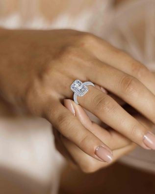 Square Sparkle Promise Ring