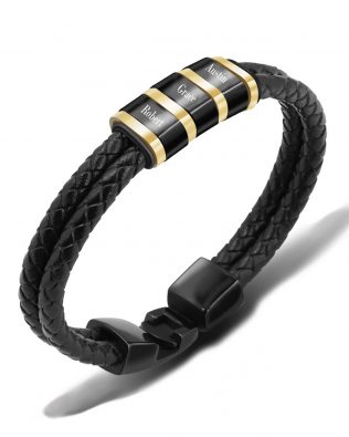 Personalized Layered Bead Bracelet