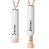 Personalized Cuboid Name Necklace Rose Gold