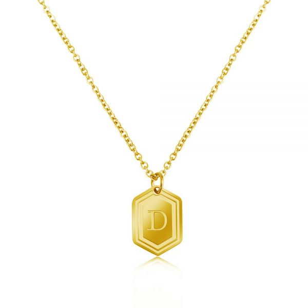 Personalized Gold Medal Necklace 1