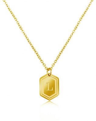 Personalized Gold Medal Necklace 3