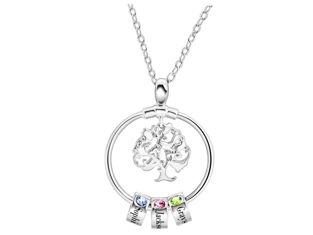 personalized sweet home necklace platinum