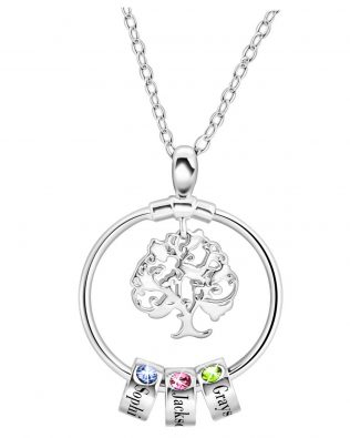 personalized sweet home necklace platinum