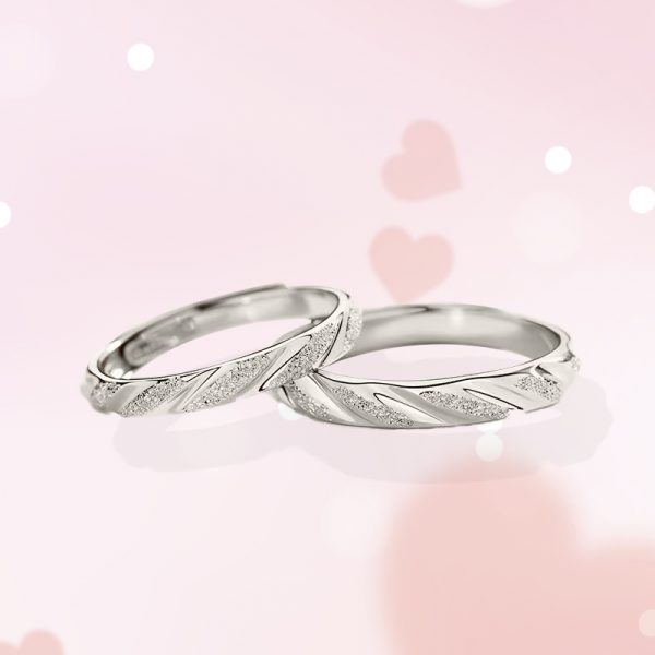 personalized sterling silver couple rings