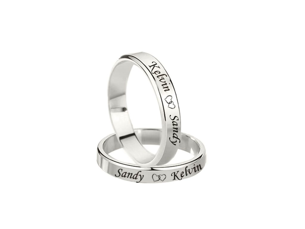 personalized couple rings sterling silver
